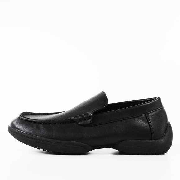 REACTION KENNETH COLE  Boys Driving Dime Black Lea - Picture 1 of 4